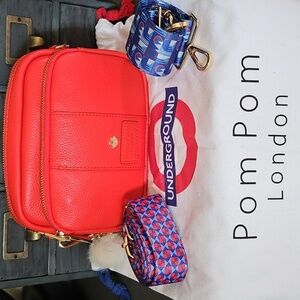 Pom Pom London Red Central Line Original Crossbody Bag